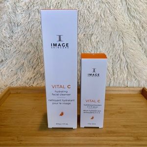 Image Skincare Vital C Set Hydrating Facial Cleanser, Antioxidant A C E Serum